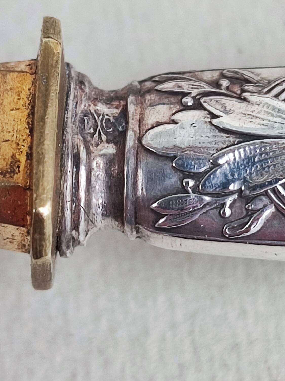 Silver and gilt silver sugar sifting spoon