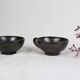Set of 2 sandstone cups, artisanal pottery, vintage, 1980