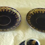Tasses a cafe the en porcelaine allemande bleu de four jlmenau germany