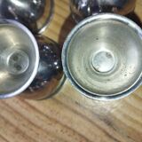 Set of 4 silver-plated egg cups – 1960s