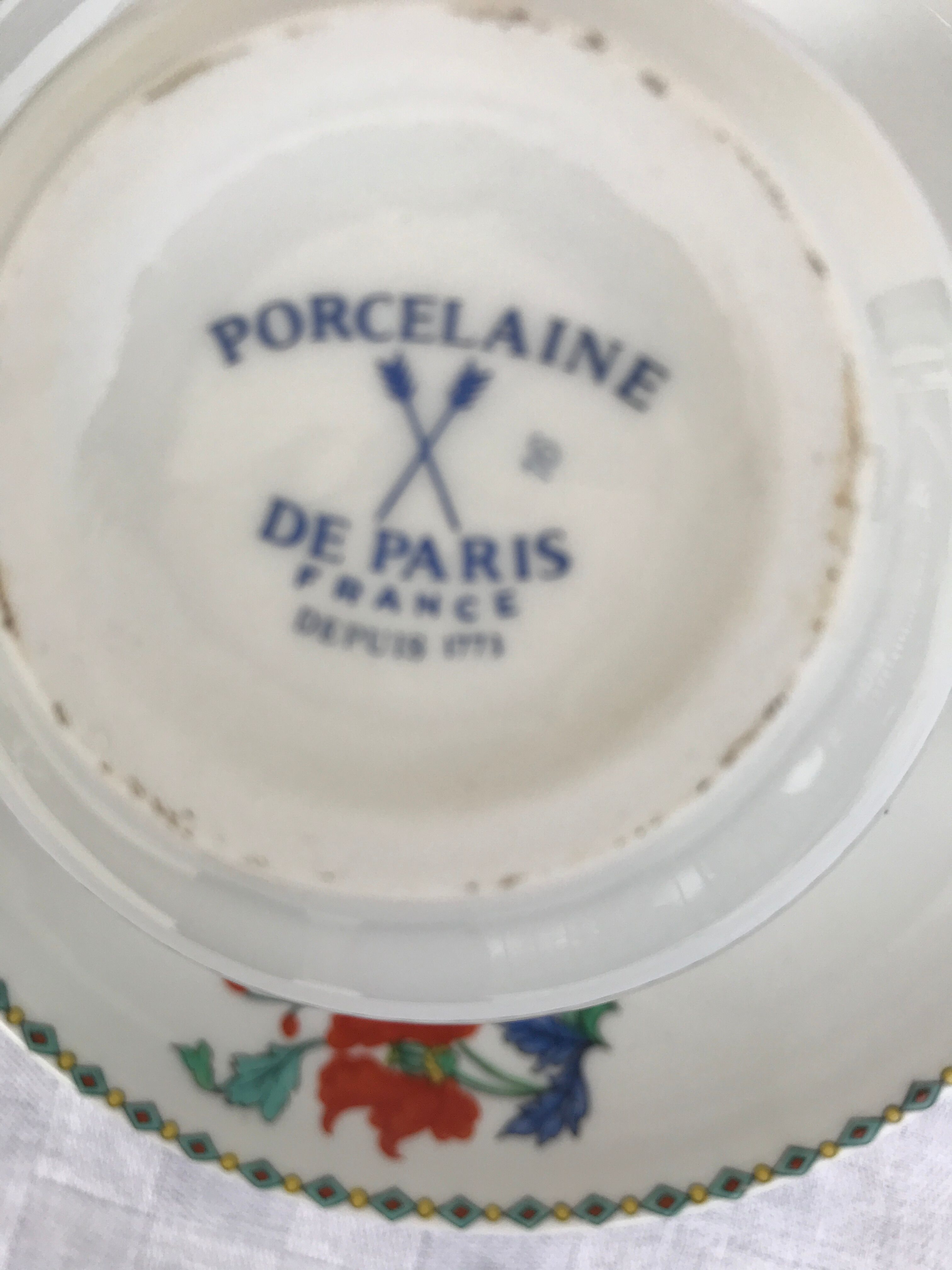 Mug porcelain tea from Paris