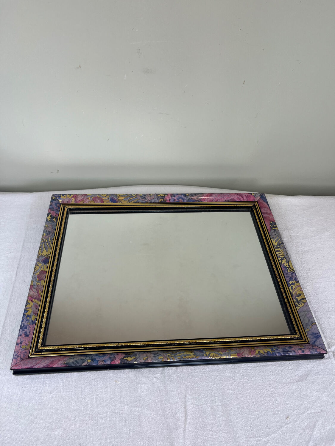 Vintage floral mirror