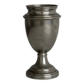 Vintage patinated tin vase