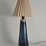 Blue Crystal Glass Table Lamp model RD 1566 by Carl Fagerlund, Orrefors, 1960s