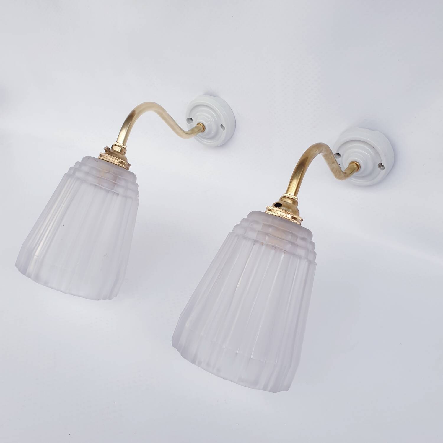 Antique art deco wall lights