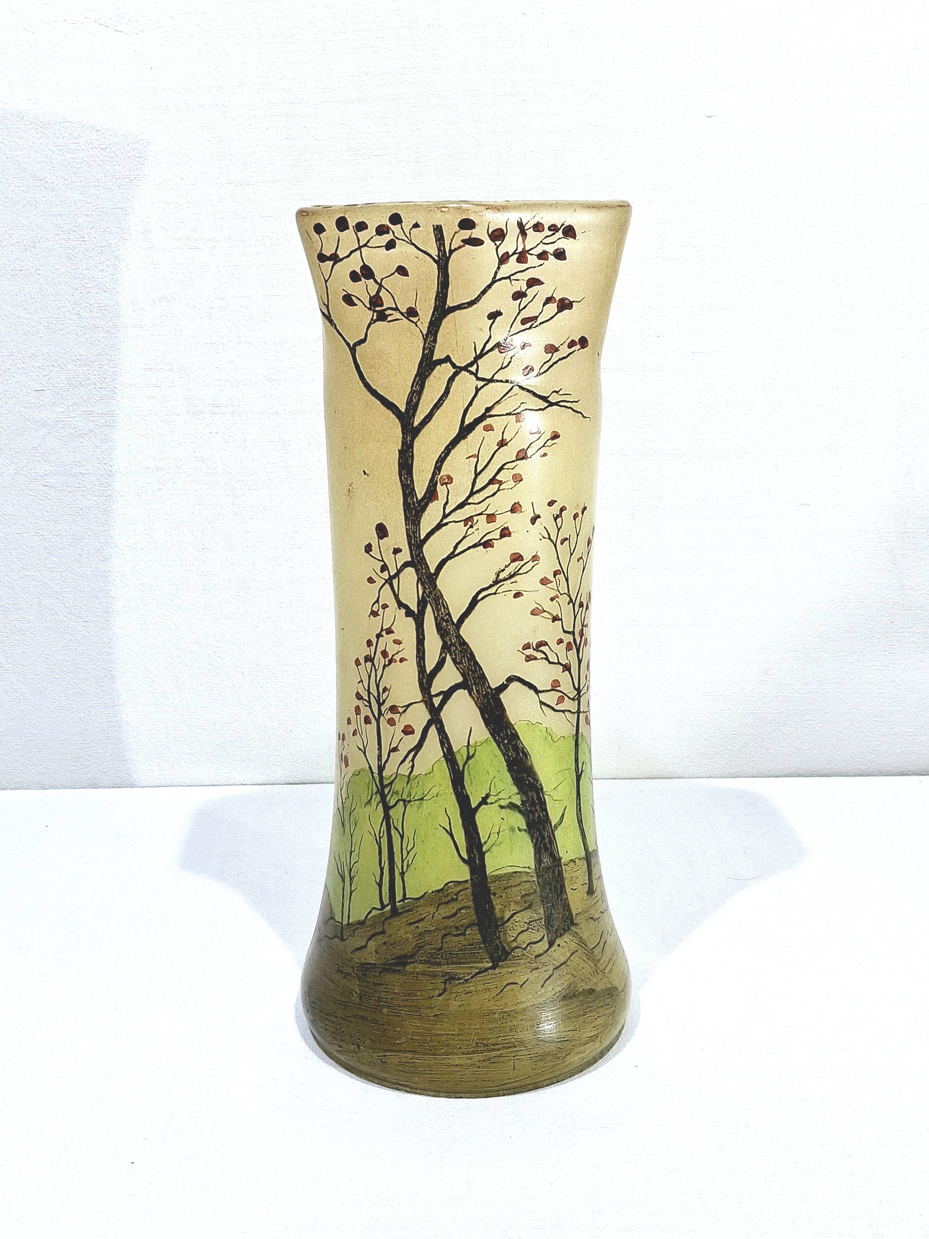 Legras - enamelled vase