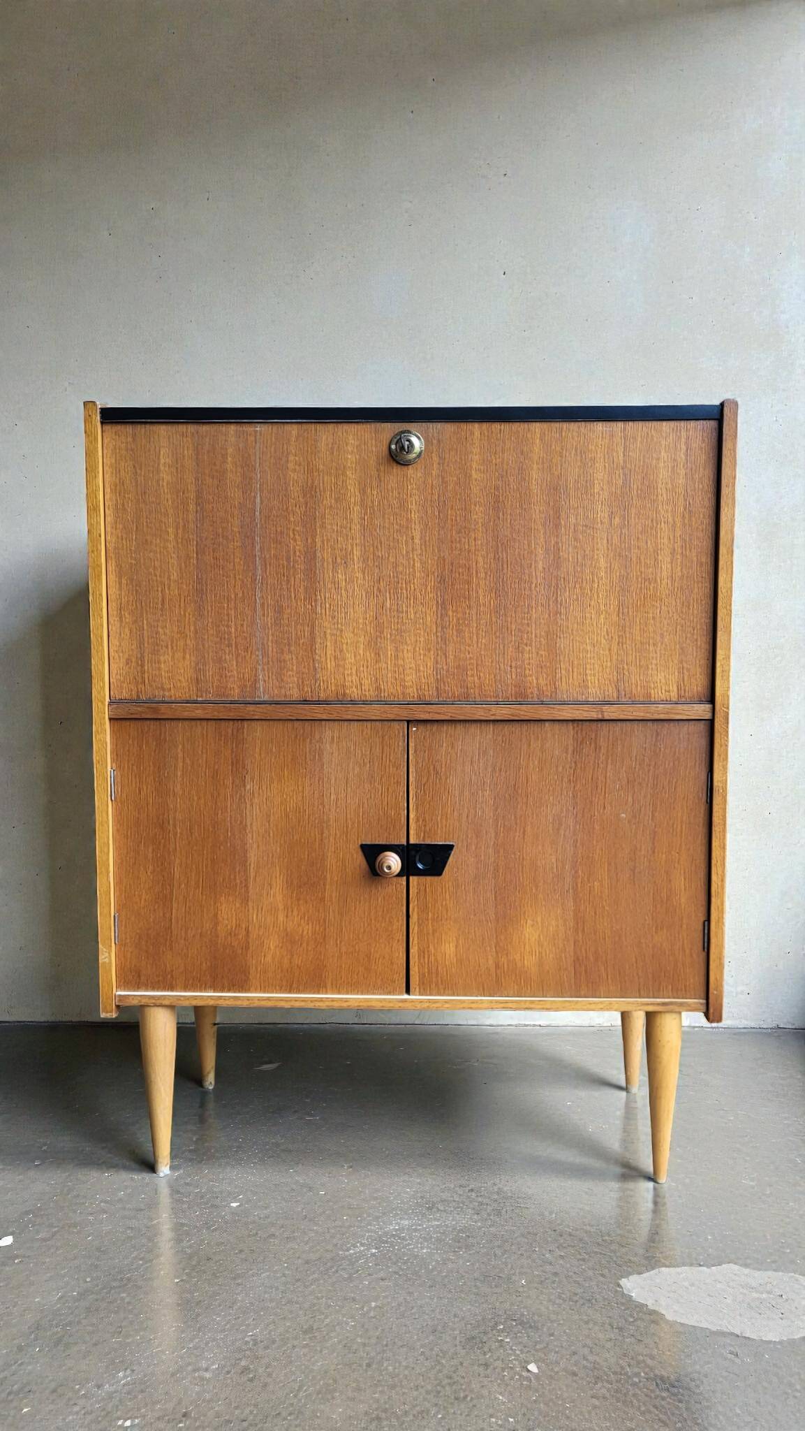 Secretary desk storage unit, 1950s-60s