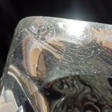 Twisted lamp foot with rectangular base in Baccarat crystal.