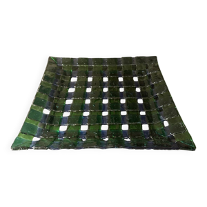 Plat décoratif en verre