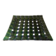 Decorative fused glass plate in green and blue – woven design – piece