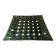 Decorative fused glass plate in green and blue – woven design – piece