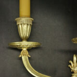 Pair of sconces with palmettes style restoration early 1900