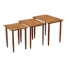 Set of three teak tables, Danish design, 1970s, production: Denmark