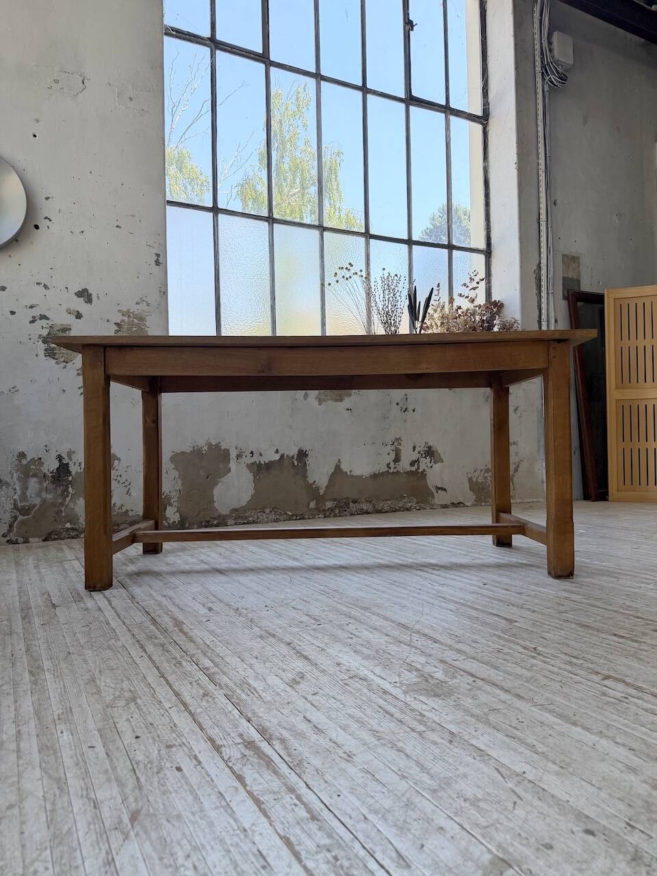 Table de ferme chêne doré 160cm