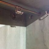 19th-century English mahogany three-door wardrobe.