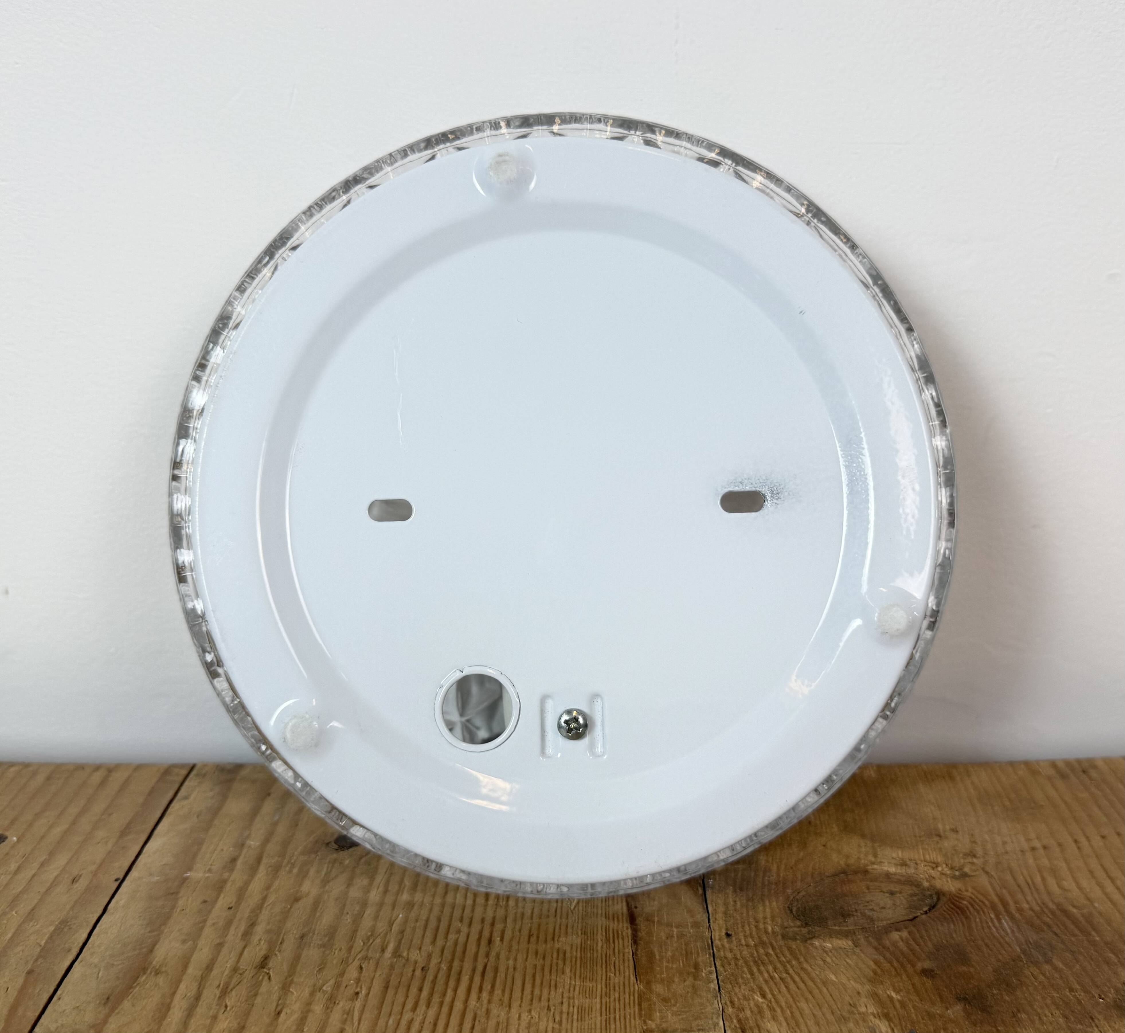 Vintage Glass Wall or Ceiling Light, 1970s