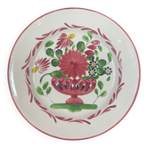 Ancien Assiette Faïence de l'Est St Clément médaille d'or, Corbeille de fle