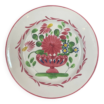 Ancien Assiette Faïence de l'Est St Clément médaille d'or, Corbeille de fle