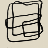 Abstract lines giclee print, 50x70cm