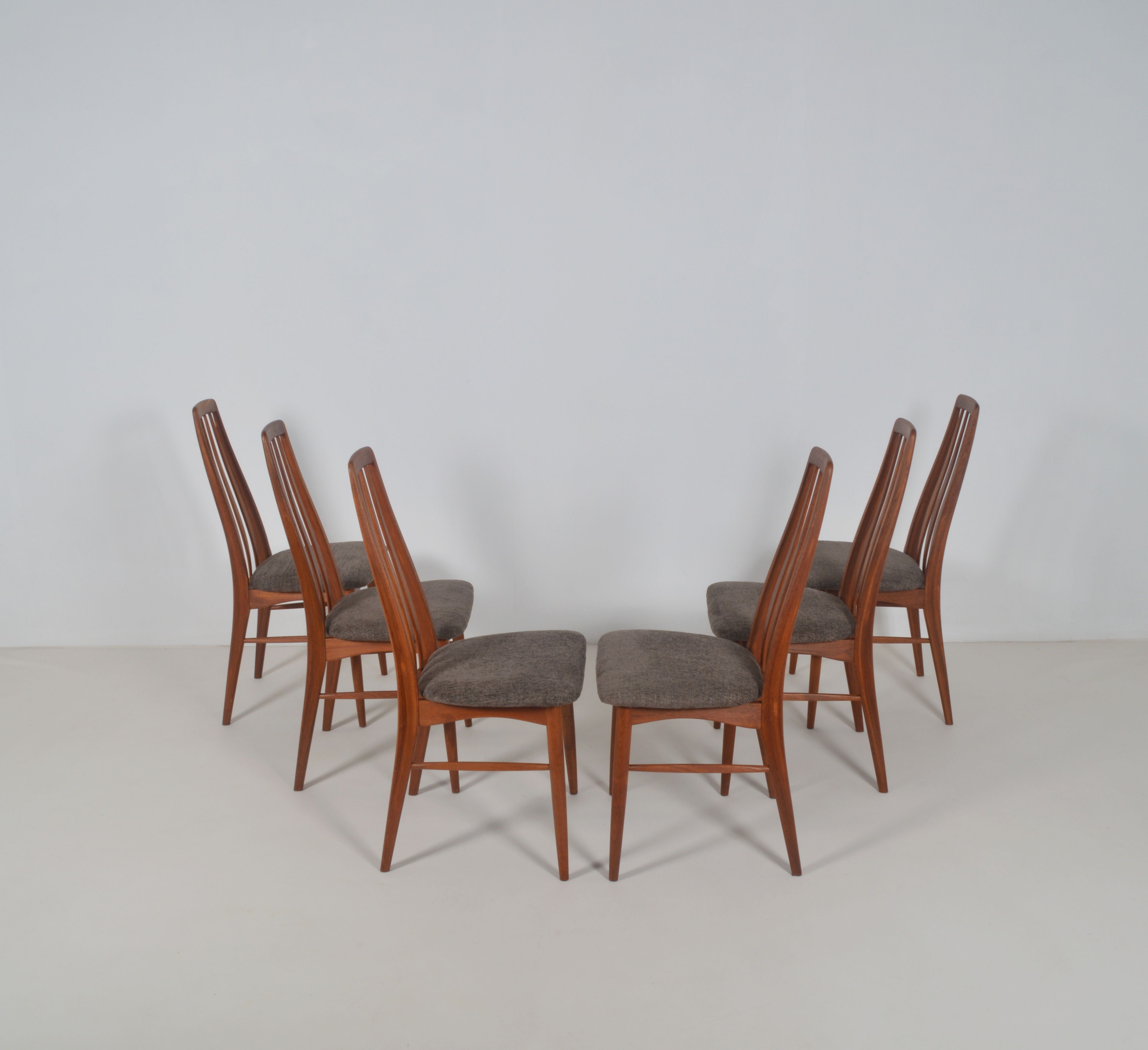 6 Chairs 'Eva' designed by Niels Koefoed, 1960s