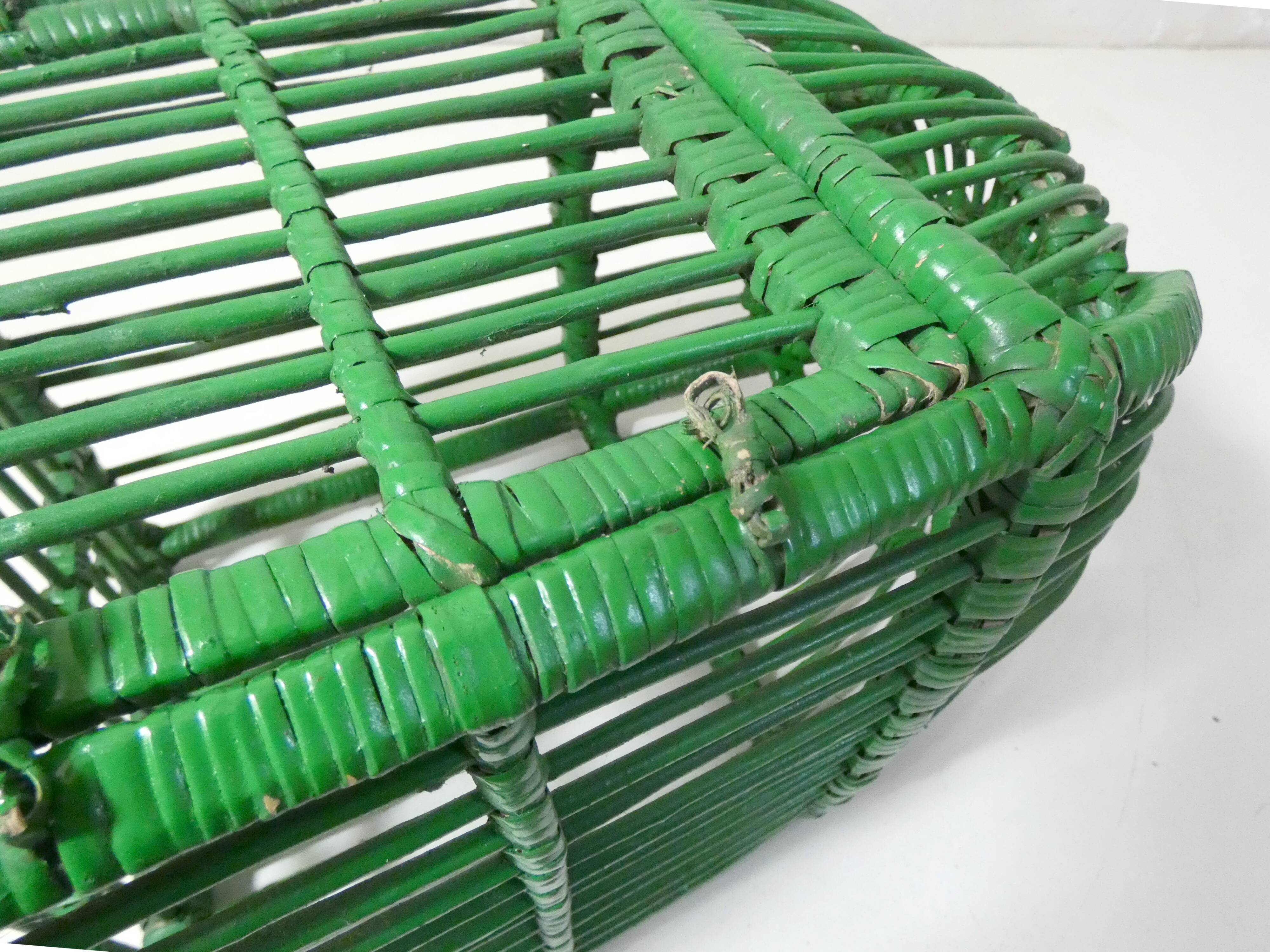 Vintage rattan cage