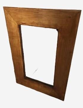 Vintage Scandinavian mirror, solid wood mirror