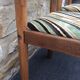 Paire chaises bois et tissu