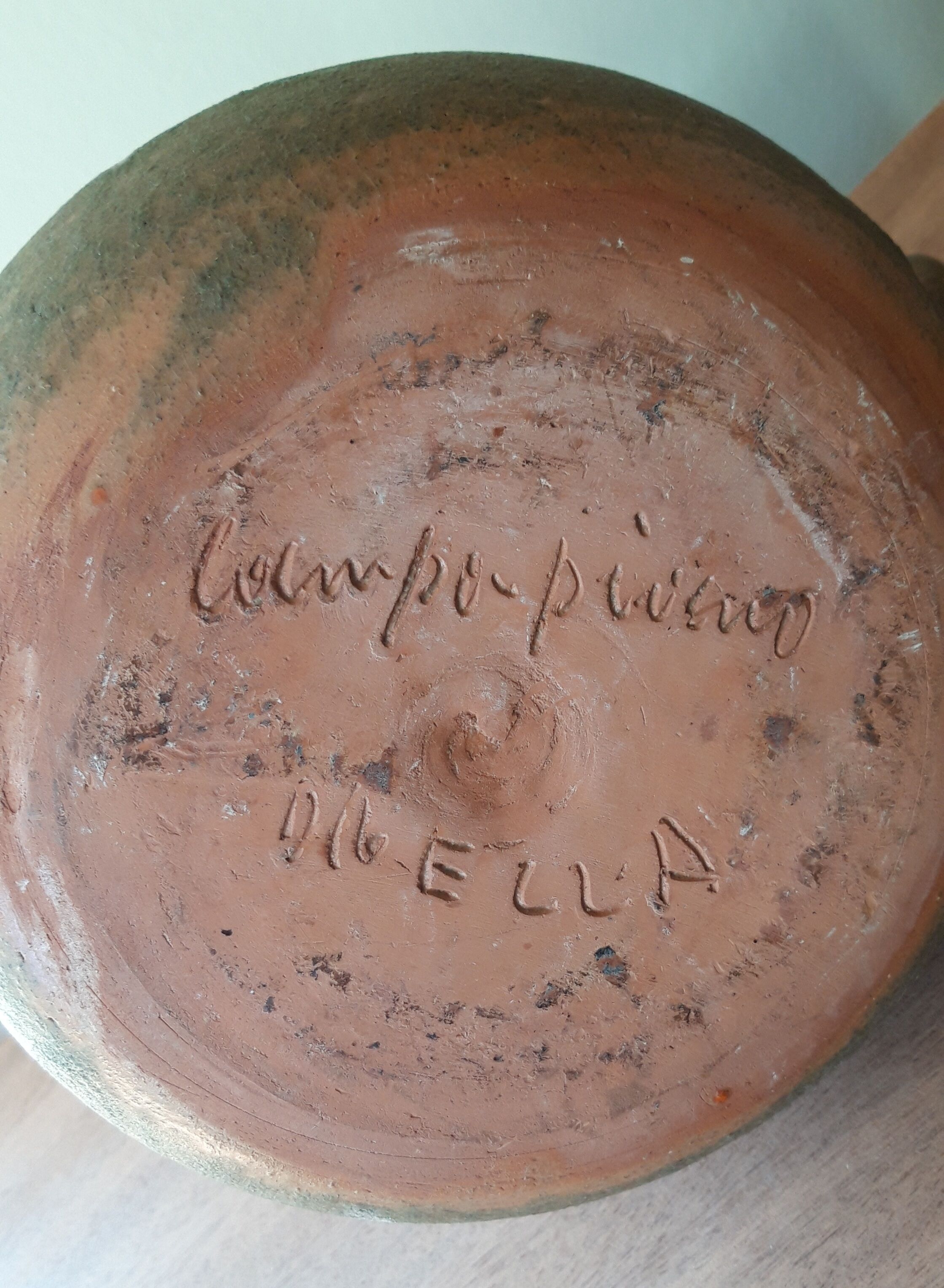 Ceramic pitcher signed Campo Piano d'Orezza