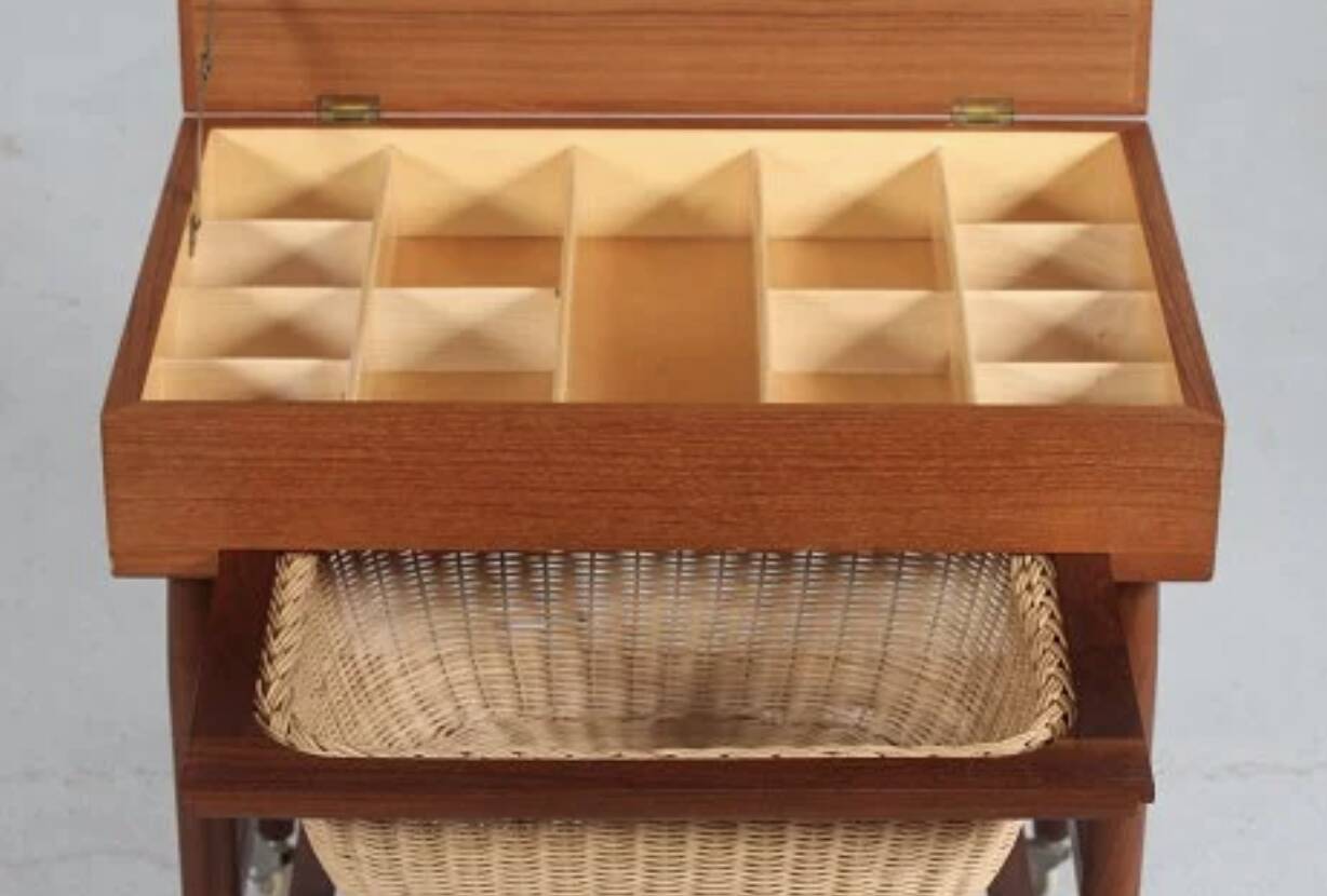 Side table, Scandinavian teak nightstand by Ejvind Johansson