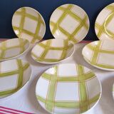 Suite of 9 plates Longchamp 60's