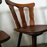 Set of 8 wooden bistro chairs