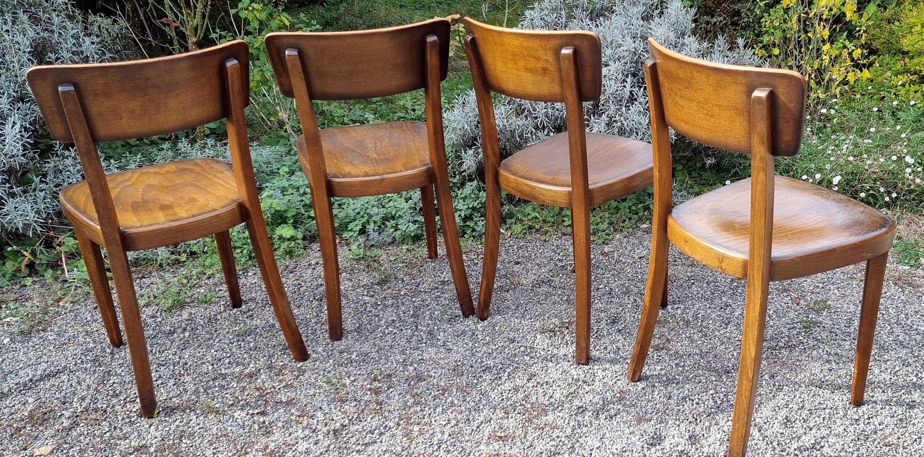 4 “classic” bistro chairs from Horgen-Glarus (Switzerland) 1960s