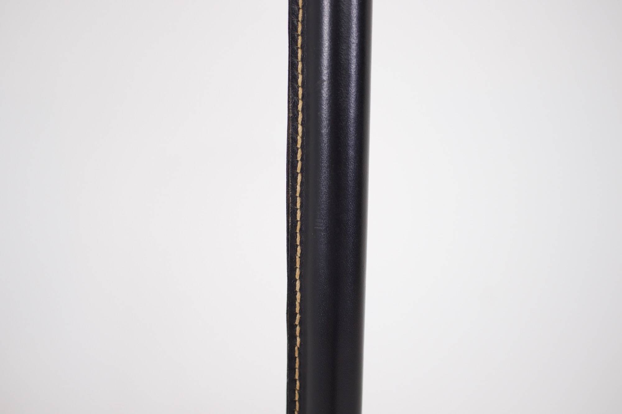 Leather-covered floor lamp, K & L Belysning Sweden.