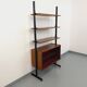 Vintage teak and metal shelf bookcase from the 60s