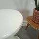 Tabouret en plastique blanc table à plantes vintage