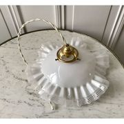 Opaline suspension in pleated glass 40s-50s