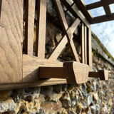Art Deco wall-mounted coat rack in grey oak