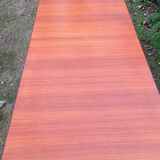 Vintage teak and chrome metal dining table