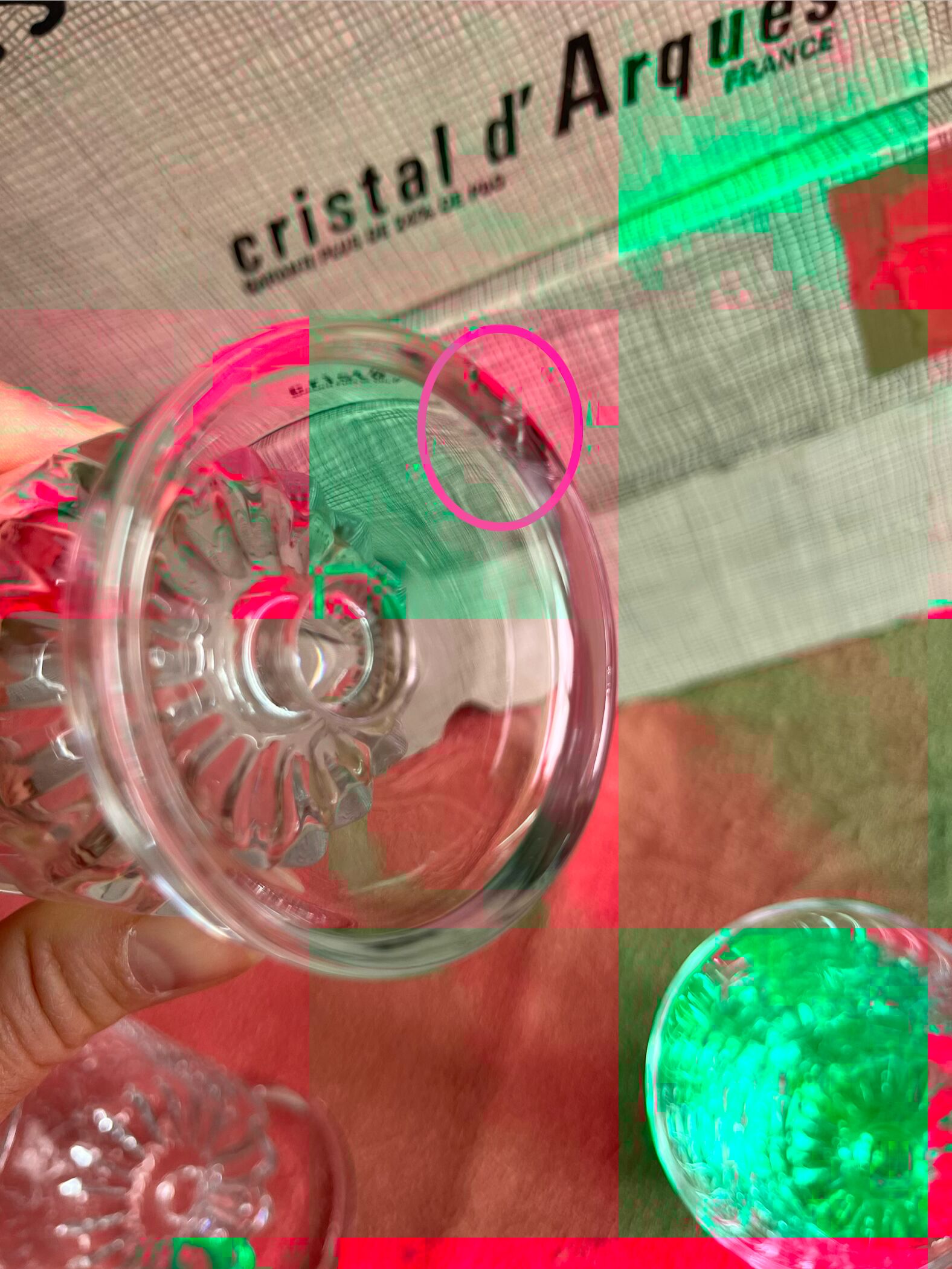 Service of 3x6 "Élysée" crystal glasses from Arques.