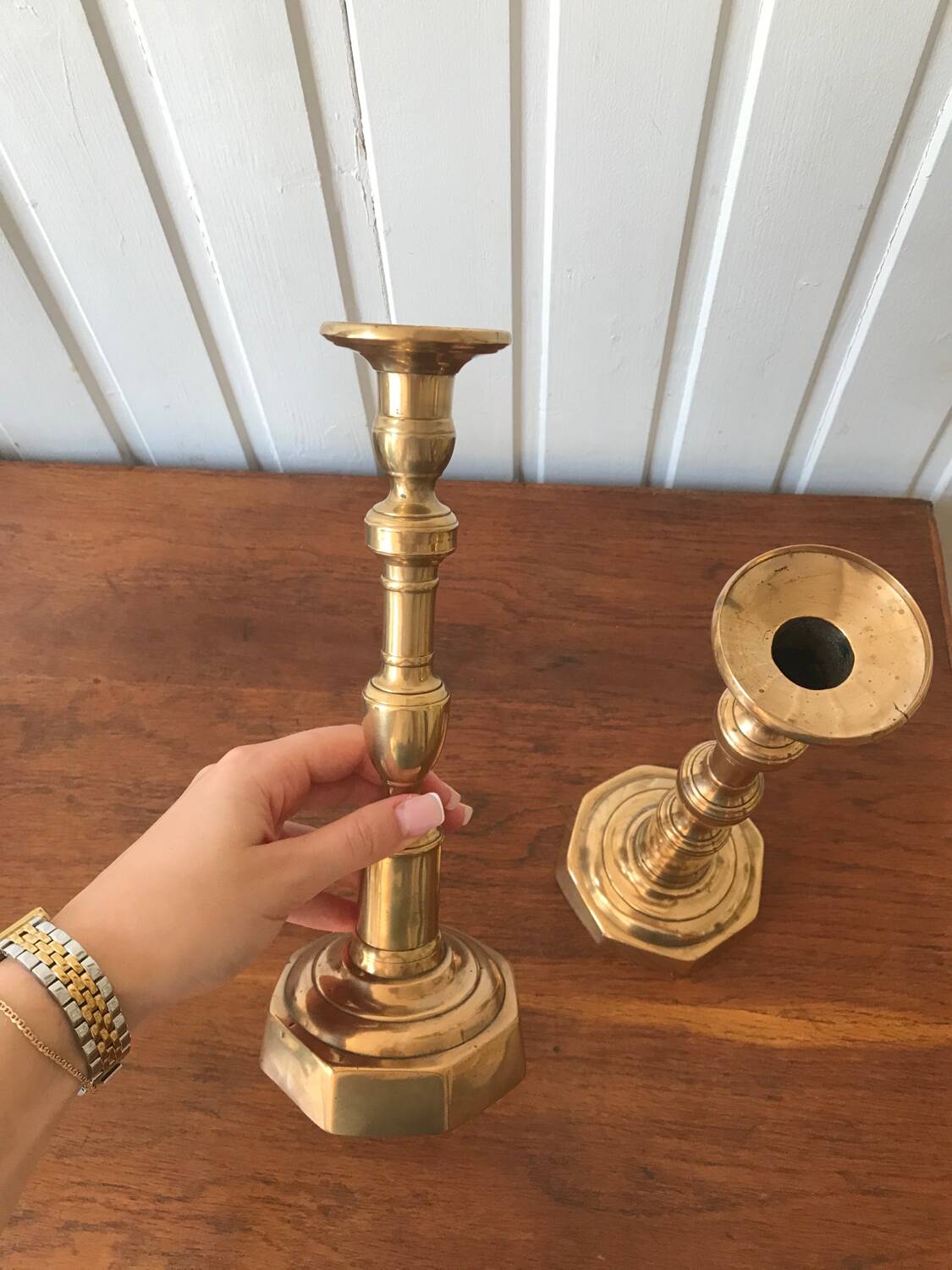 Pair of candle holders