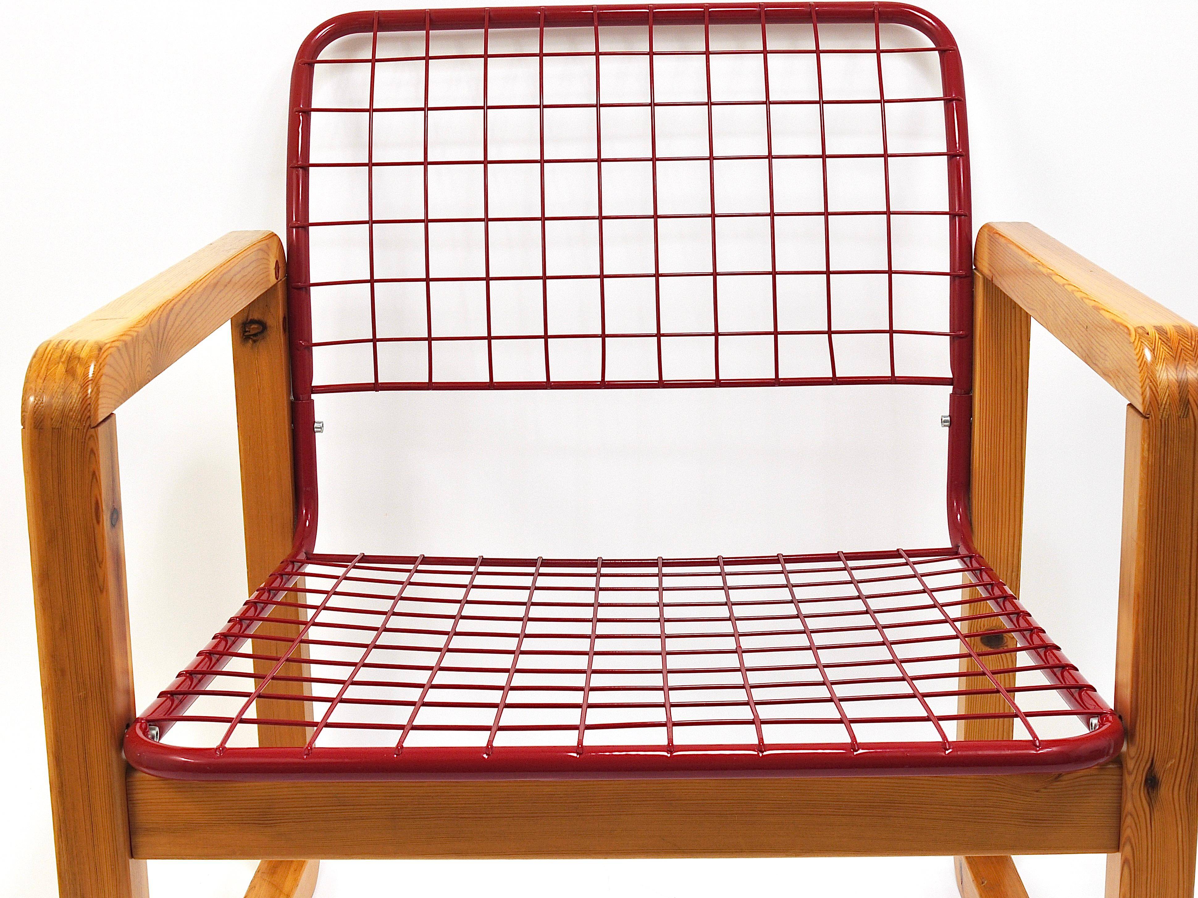 Postmodern Wire Lounge Chair Sälen, Knut & Marianne Hagberg, Ikea, 1982
