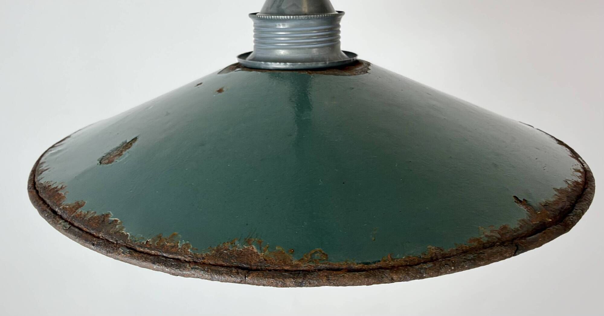 Industrial Green Enamel Light, 1950s