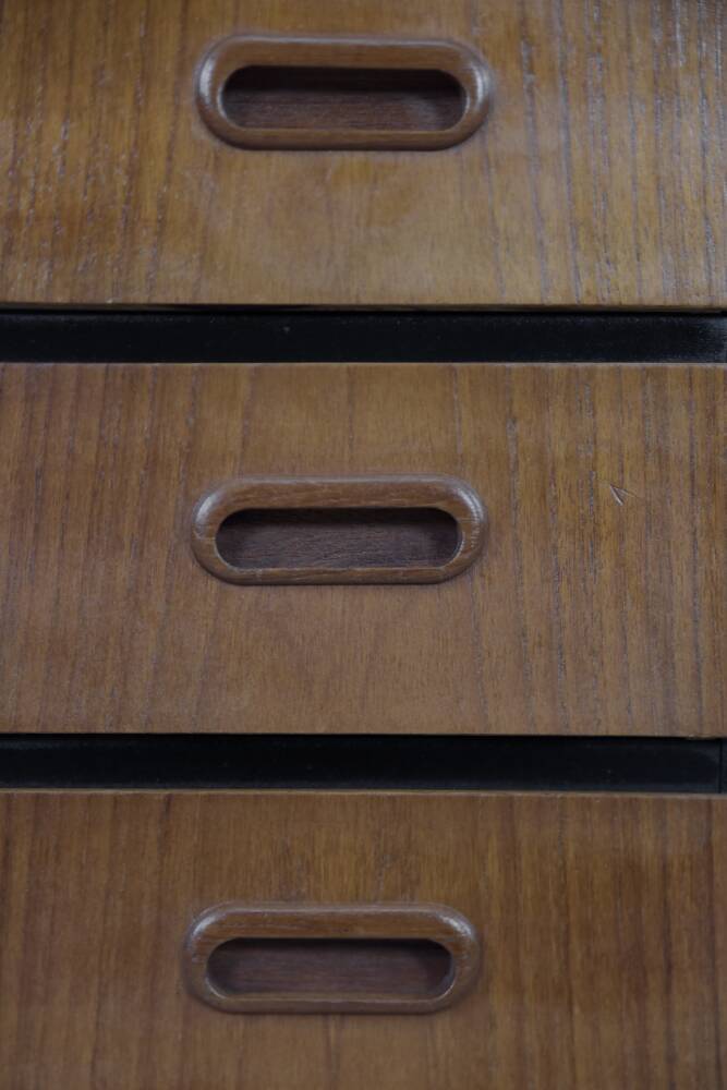 Vintage Swedish teak desk, mid-century modern, 1960s.