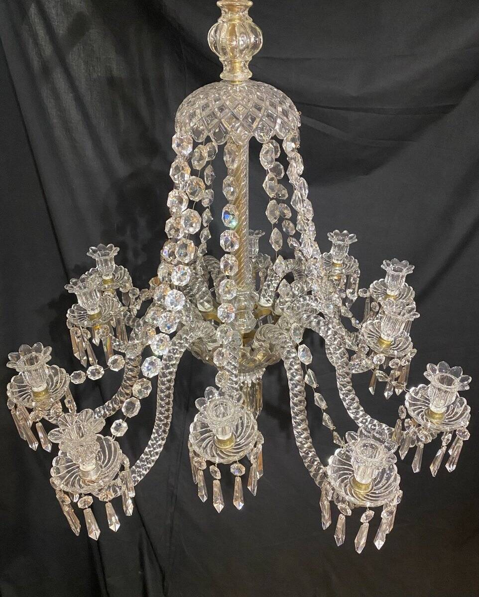 Lustre Baccarat douze branches début XXème