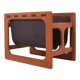 Danish double magazine holder in teak and leather by Salin Møbler, 1970s