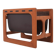 Danish double magazine holder in teak and leather by Salin Møbler, 1970s