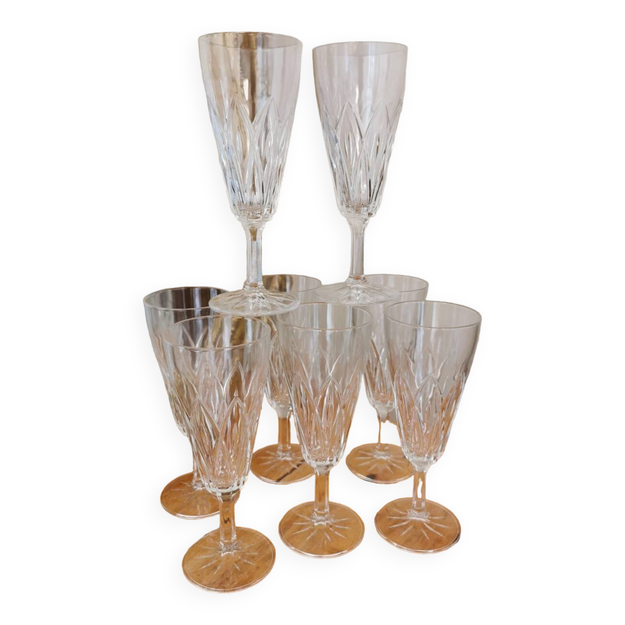 “Flower” champagne flutes