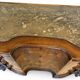 serpentine commode in antique walnut