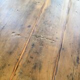 1950s oak farmhouse table with spindle legs