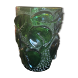 Vase en verre avec décors floraux